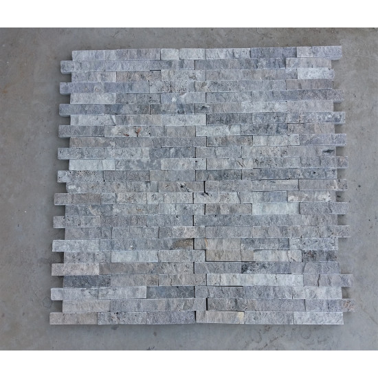 2,5x10 Nordic Silver Travertine 