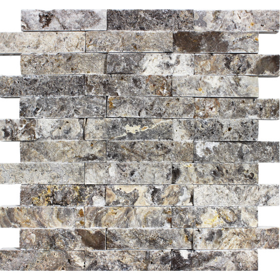 2,5x10 Nordic Silver Travertine 