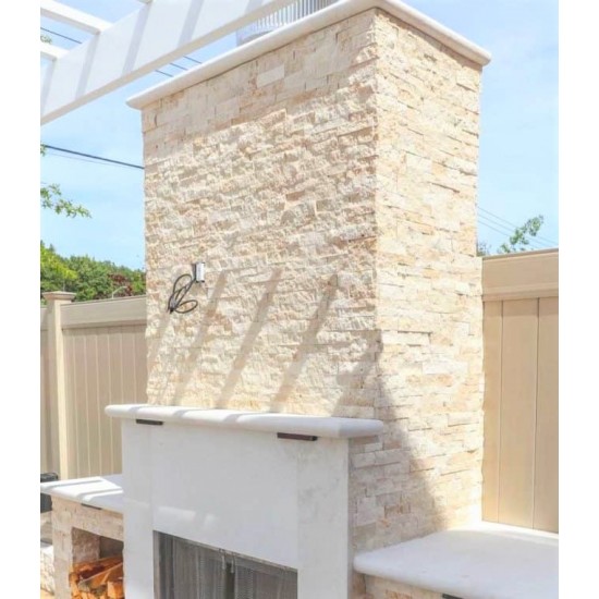 6x24 Light Travertine Ledger Panel 