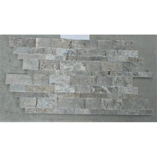 7X12 Nordic Silver Travertine Panel 