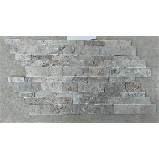 7X12 Nordic Silver Travertine Panel 