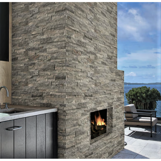 7X12 Nordic Silver Travertine Panel 